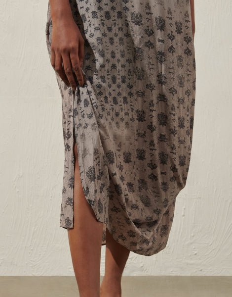 Printed Draped Dress