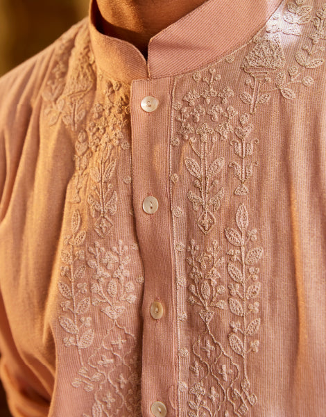 Kurta with Embroidery Along the Neckline
